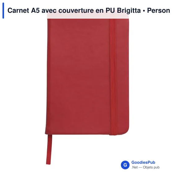 Carnet A5 avec couverture en PU Brigitta - Image 10