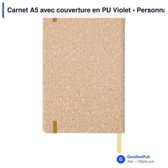 Carnet A5 personnalisable avec logo - Couverture en PU - Image 2
