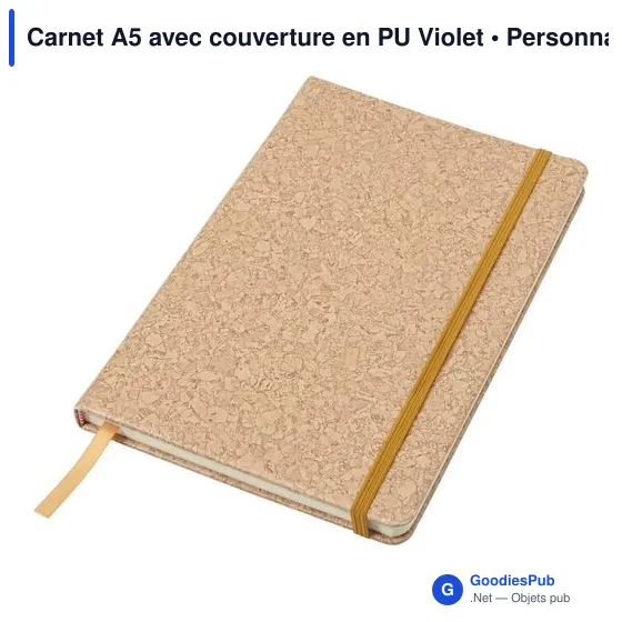Carnet A5 personnalisable avec logo - Couverture en PU - Image 5