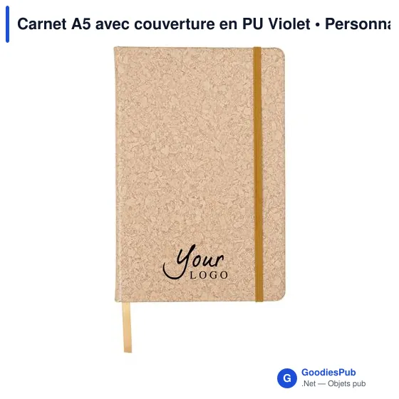 Carnet A5 personnalisable avec logo - Couverture en PU - Image 8