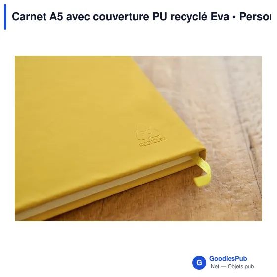 Carnet A5 avec couverture PU recyclé Eva - Image 5