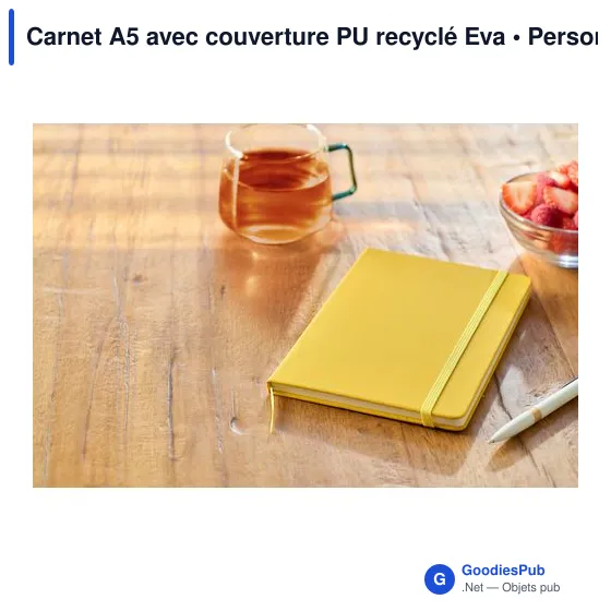 Carnet A5 avec couverture PU recyclé Eva - Image 6