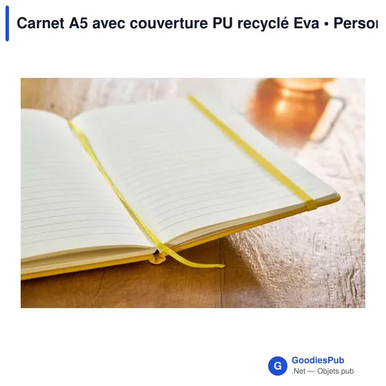 Carnet A5 avec couverture PU recyclé Eva - Image 7