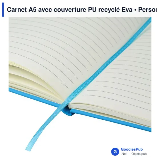 Carnet A5 avec couverture PU recyclé Eva - Image 9