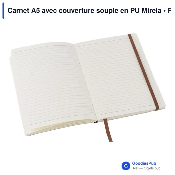 Carnet A5 avec couverture souple en PU Mireia - Image 11