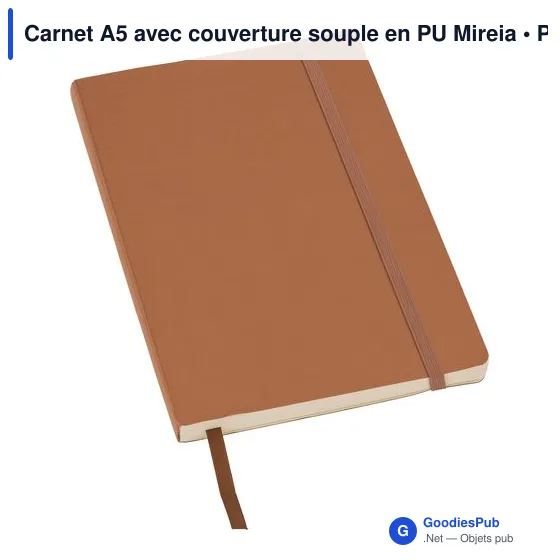 Carnet A5 avec couverture souple en PU Mireia - Image 12