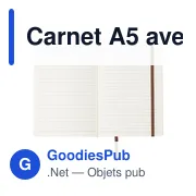 Carnet A5 avec couverture souple en PU Mireia - Miniature 3