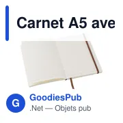 Carnet A5 avec couverture souple en PU Mireia - Miniature 5