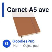 Carnet A5 avec couverture souple en PU Mireia - Miniature 6