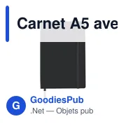 Carnet A5 avec couverture souple en PU Mireia - Miniature 7