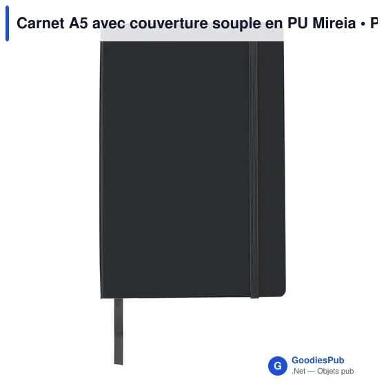 Carnet A5 avec couverture souple en PU Mireia - Image 7