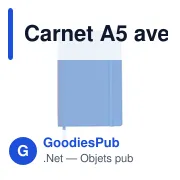 Carnet A5 avec couverture souple en PU Mireia - Miniature 8