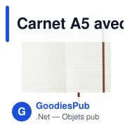 Carnet A5 avec couverture souple en PU Mireia - Miniature 9