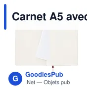 Carnet A5 avec couverture souple en PU Mireia - Miniature 10
