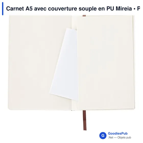Carnet A5 avec couverture souple en PU Mireia - Image 10