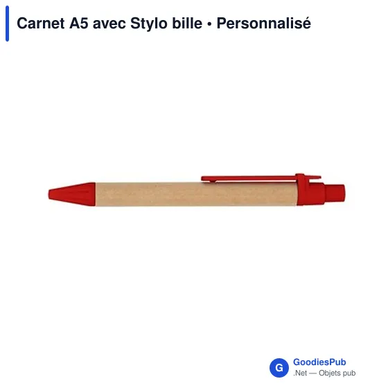 Carnet A5 personnalisable avec stylo bille - logo inclus - Image 12