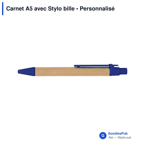 Carnet A5 personnalisable avec stylo bille - logo inclus - Image 6