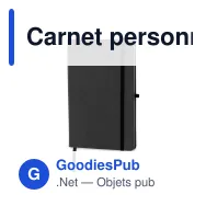 Carnet personnalisable A5 rigide en cuir recyclé avec logo - Couverture rigide - Miniature 2