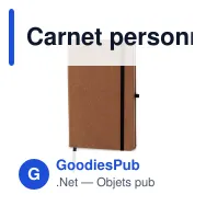 Carnet personnalisable A5 rigide en cuir recyclé avec logo - Couverture rigide - Miniature 3