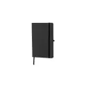 Variante Gris foncé - Carnet personnalisable A5 rigide en cuir recyclé avec logo - Couverture rigide
