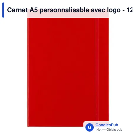 Carnet A5 personnalisable avec logo - 128 pages lignées Chanelle