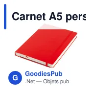Carnet A5 personnalisable avec logo - 128 pages lignées Chanelle - Miniature 11