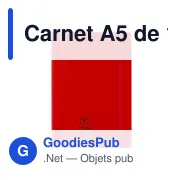 Carnet A5 personnalisable avec logo - 128 pages lignées Chanelle - Miniature 6