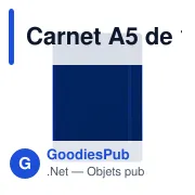 Carnet A5 personnalisable avec logo - 128 pages lignées Chanelle - Miniature 7