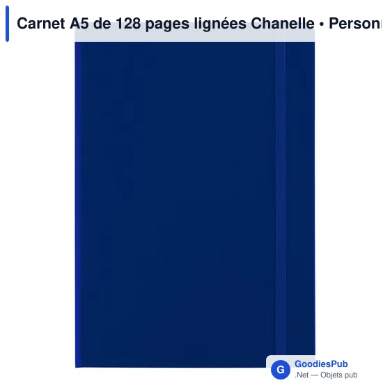 Carnet A5 personnalisable avec logo - 128 pages lignées Chanelle - Image 7