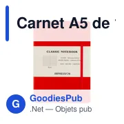 Carnet A5 personnalisable avec logo - 128 pages lignées Chanelle - Miniature 8