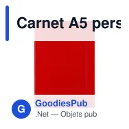 Carnet A5 personnalisable avec logo - 128 pages lignées Chanelle - Miniature 10