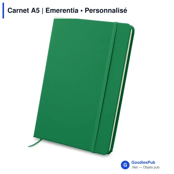 Carnet A5 personnalisable avec logo - Emerentia - Image 1