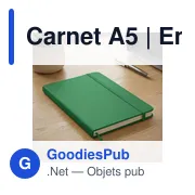 Carnet A5 personnalisable avec logo - Emerentia - Miniature 3