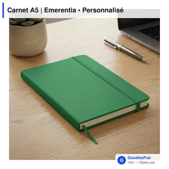 Carnet A5 personnalisable avec logo - Emerentia - Image 3