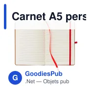 Carnet A5 personnalisable en bambou et PU avec logo - Dorita - Miniature 5