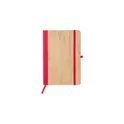 Variante rouge - Carnet A5 personnalisable en bambou et PU avec logo - Dorita