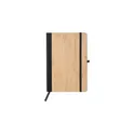 Variante noir - Carnet A5 personnalisable en bambou et PU avec logo - Dorita
