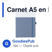 Carnet A5 personnalisable en biodéchets recyclés - Gertrudavec logo - Miniature 1