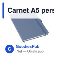Carnet A5 personnalisable en biodéchets recyclés - Gertrudavec logo - Miniature 12