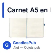 Carnet A5 personnalisable en biodéchets recyclés - Gertrudavec logo - Miniature 3
