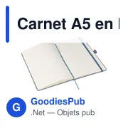 Carnet A5 personnalisable en biodéchets recyclés - Gertrudavec logo - Miniature 4