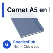 Carnet A5 personnalisable en biodéchets recyclés - Gertrudavec logo - Miniature 5