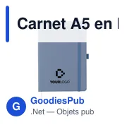 Carnet A5 personnalisable en biodéchets recyclés - Gertrudavec logo - Miniature 6