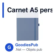Carnet A5 personnalisable en biodéchets recyclés - Gertrudavec logo - Miniature 9
