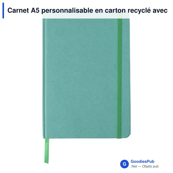 Carnet A5 personnalisable en carton recyclé avec logo - Evangeline - Image 11