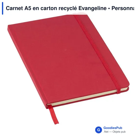 Carnet A5 personnalisable en carton recyclé avec logo - Evangeline - Image 12