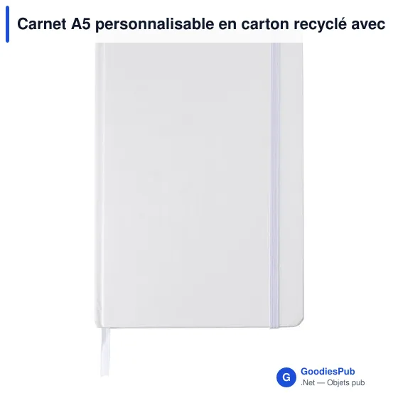Carnet A5 personnalisable en carton recyclé avec logo - Evangeline - Image 6