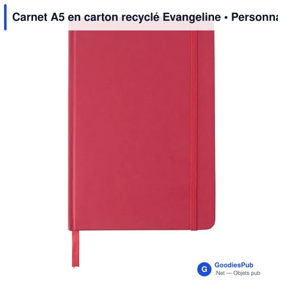 Carnet A5 personnalisable en carton recyclé avec logo - Evangeline - Image 8