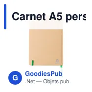 Carnet A5 personnalisable en carton recyclé avec logo - Gianni - Miniature 5