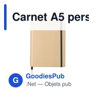 Carnet A5 personnalisable en carton recyclé avec logo - Gianni - Miniature 6